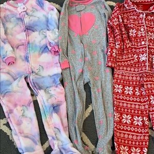 3 pairs 3T girl long sleeve pajamas
